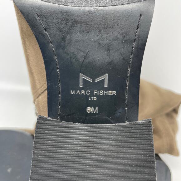 Marc Fisher LTD. Women's Yuna Block Heel Boots Suede Brown Size 6 M - Picture 9 of 12